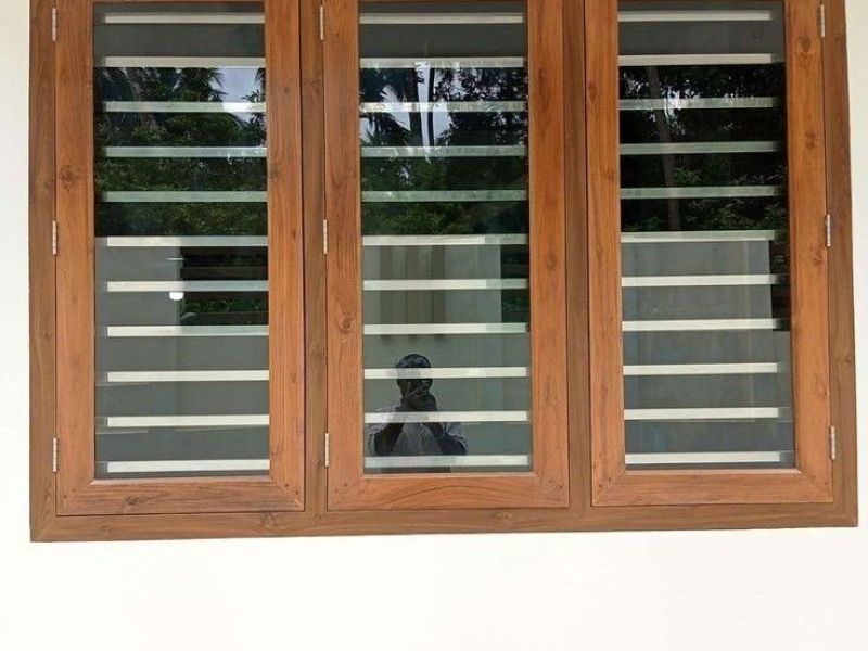 Wood Finished UPVC Windows