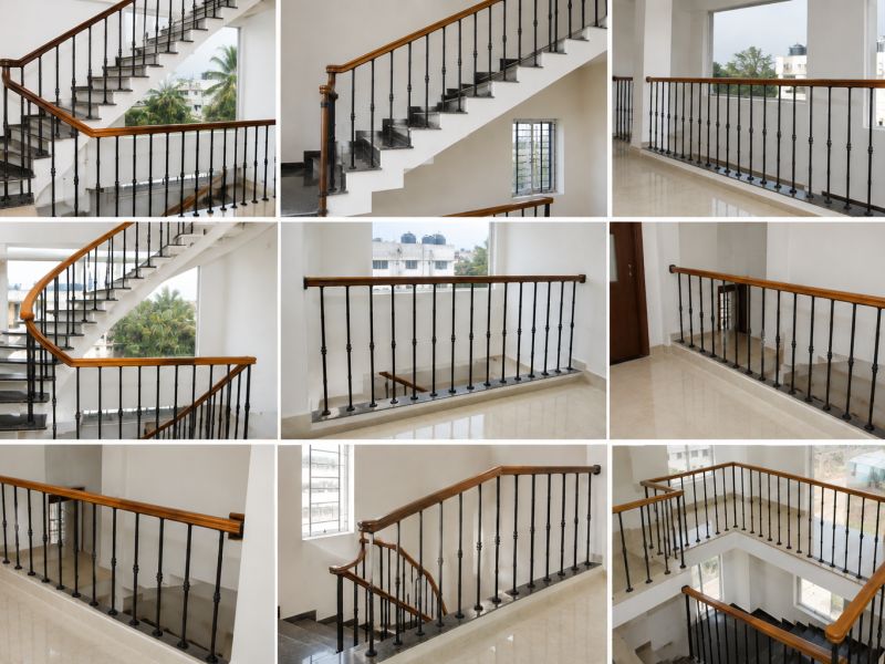 Wood MS Pipe Handrails